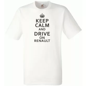 Keep Calm Styled auto fan férfi rövid ujjú póló