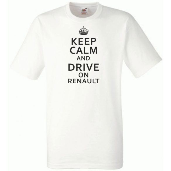 Keep Calm Styled auto fan férfi rövid ujjú póló