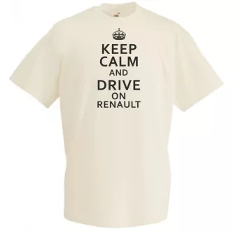 Keep Calm Styled auto fan férfi rövid ujjú póló
