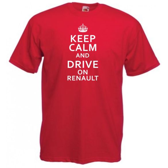 Keep Calm Styled auto fan férfi rövid ujjú póló