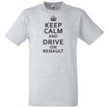 Keep Calm Styled auto fan férfi rövid ujjú póló