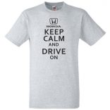 Keep Calm Styled Honda autó fan férfi rövid ujjú póló