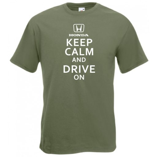 Keep Calm Styled Honda autó fan férfi rövid ujjú póló