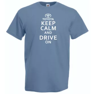 Keep Calm Styled Toyota autó fan férfi rövid ujjú póló