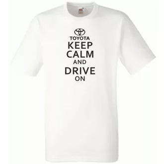 Keep Calm Styled Toyota autó fan férfi rövid ujjú póló
