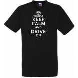 Keep Calm Styled Toyota autó fan férfi rövid ujjú póló