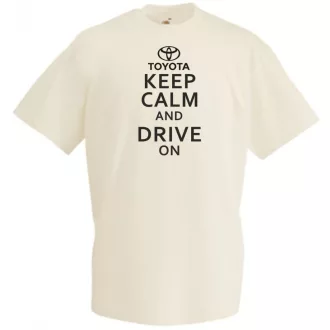 Keep Calm Styled Toyota autó fan férfi rövid ujjú póló