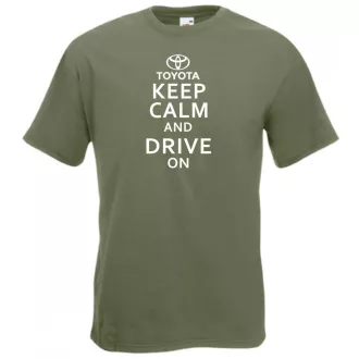 Keep Calm Styled Toyota autó fan férfi rövid ujjú póló