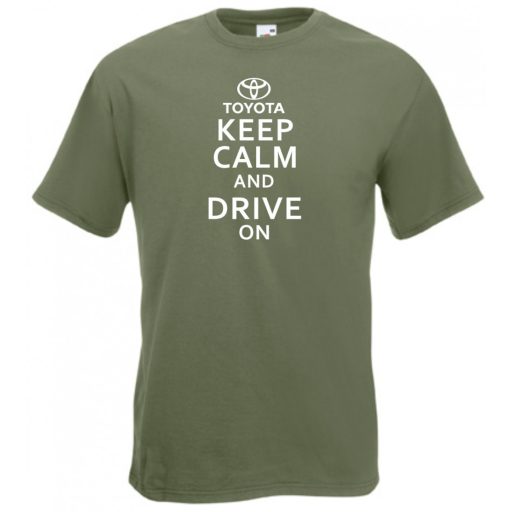 Keep Calm Styled Toyota autó fan férfi rövid ujjú póló