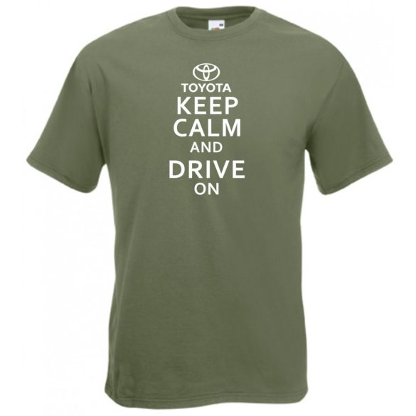 Keep Calm Styled Toyota autó fan férfi rövid ujjú póló