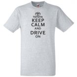 Keep Calm Styled Toyota autó fan férfi rövid ujjú póló