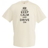 Keep Calm Styled Hyundai autó fan férfi rövid ujjú póló