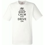 Keep Calm Styled Hyundai autó fan férfi rövid ujjú póló