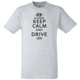 Keep Calm Styled Hyundai autó fan férfi rövid ujjú póló