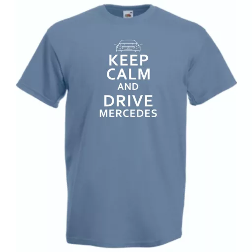 Keep Calm Styled Mercedes Benz autó fan férfi rövid ujjú póló