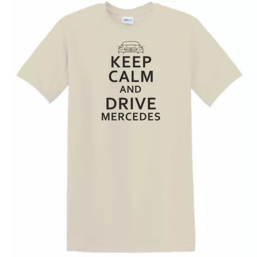 Keep Calm Styled Mercedes Benz autó fan férfi rövid ujjú póló
