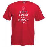 Keep Calm Styled auto fan férfi rövid ujjú póló