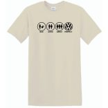 Bad Good Great Perfect Volkswagen férfi rövid ujjú póló