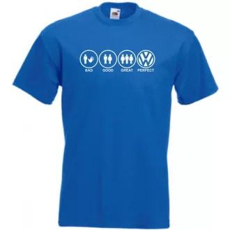 Bad Good Great Perfect Volkswagen férfi rövid ujjú póló