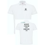 Keep Calm Styled auto fan Volkswagen galléros férfi póló