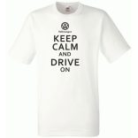 Keep Calm Styled Volkswagen autó fan férfi rövid ujjú póló