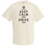 Keep Calm Styled Volkswagen autó fan férfi rövid ujjú póló