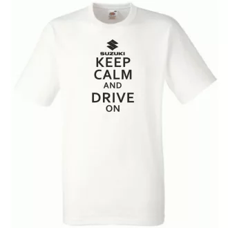 Keep Calm Styled Suzuki autó fan férfi rövid ujjú póló