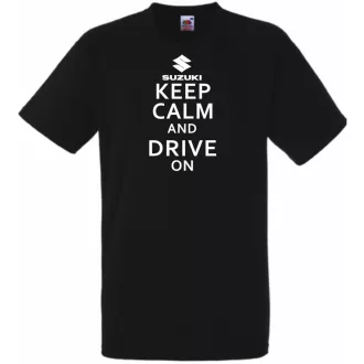 Keep Calm Styled Suzuki autó fan férfi rövid ujjú póló