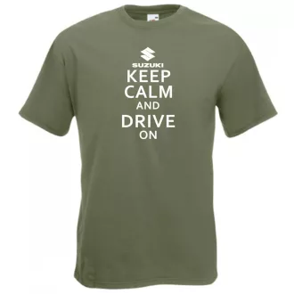 Keep Calm Styled Suzuki autó fan férfi rövid ujjú póló