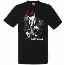   Legendás gitáros ördög - Angust Young férfi rövid ujjú póló