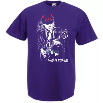   Legendás gitáros ördög - Angust Young férfi rövid ujjú póló