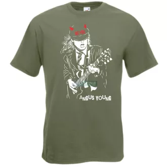   Legendás gitáros ördög - Angust Young férfi rövid ujjú póló