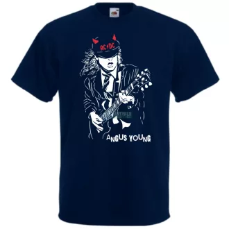   Legendás gitáros ördög - Angust Young férfi rövid ujjú póló