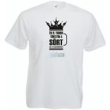 Én el tudom tüntetni a sört, neked mi a szuper erőd? férfi rövid ujjú póló