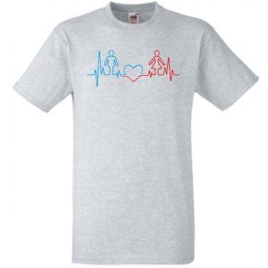 I Love You - EKG -A férfi rövid ujjú póló
