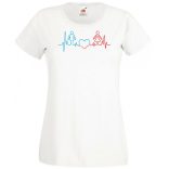 I Love You - EKG -A női rövid ujjú póló