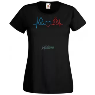 I Love You - EKG -A női rövid ujjú póló