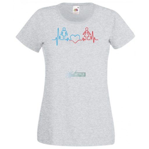 I Love You - EKG -A női rövid ujjú póló