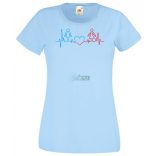 I Love You - EKG -A női rövid ujjú póló