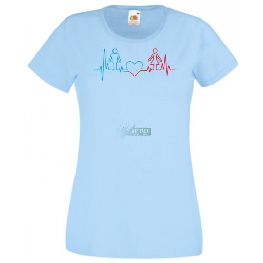 I Love You - EKG -A női rövid ujjú póló