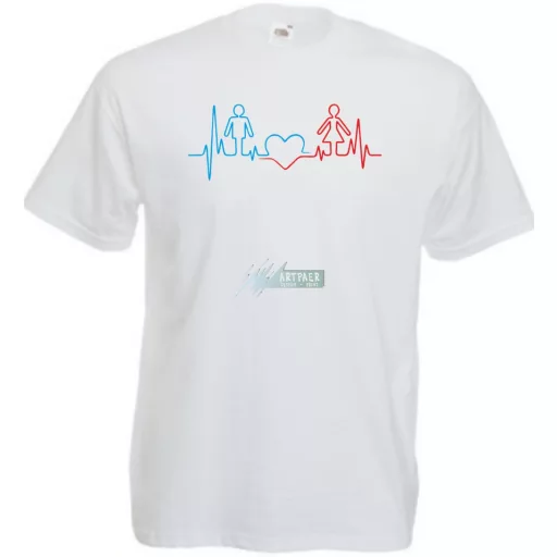 I Love You - EKG -A férfi rövid ujjú póló