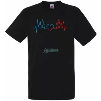 I Love You - EKG -A férfi rövid ujjú póló