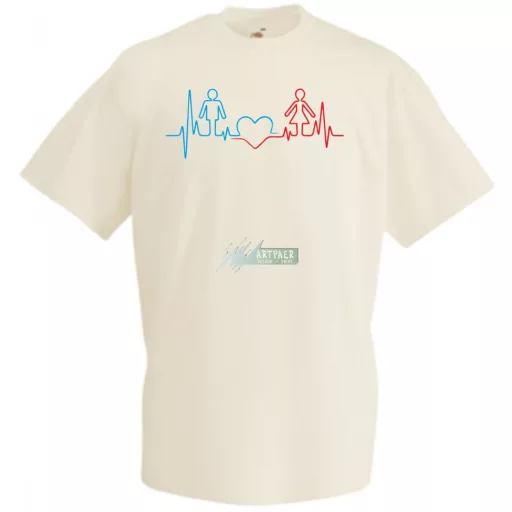 I Love You - EKG -A férfi rövid ujjú póló
