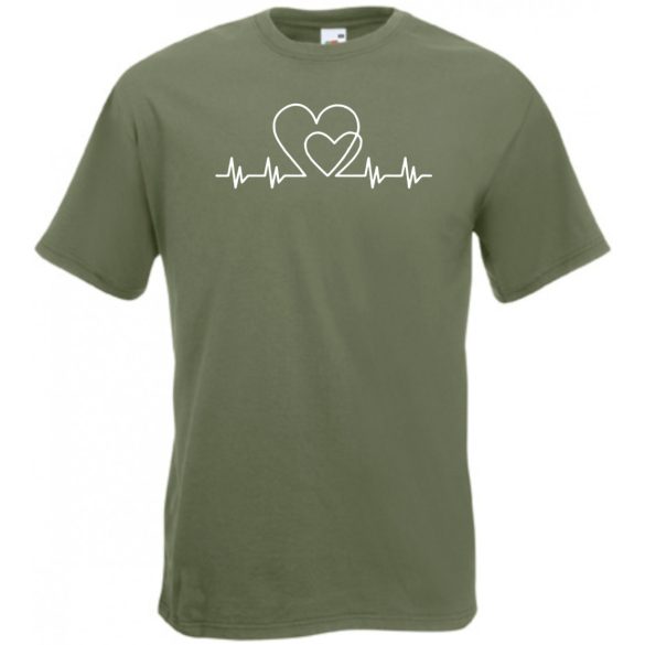 I Love You - EKG -B férfi rövid ujjú póló