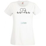 I Love You - EKG -B női rövid ujjú póló