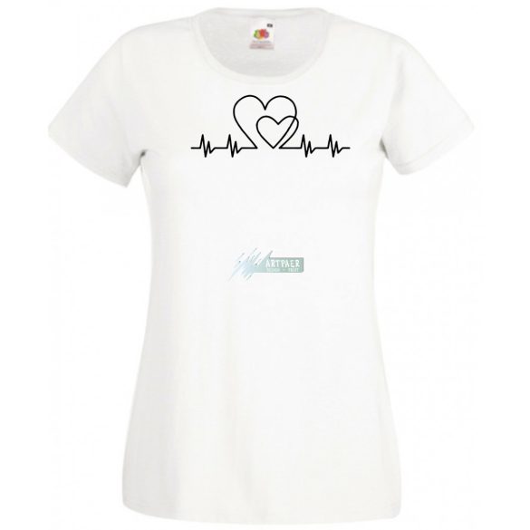 I Love You - EKG -B női rövid ujjú póló