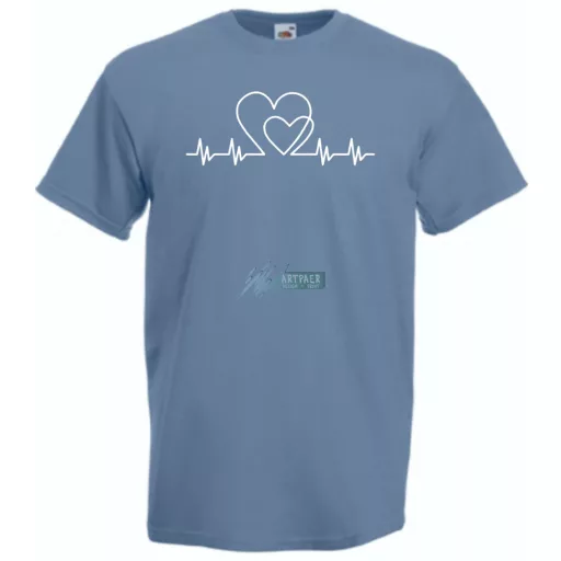 I Love You - EKG -B férfi rövid ujjú póló