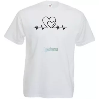 I Love You - EKG -B férfi rövid ujjú póló