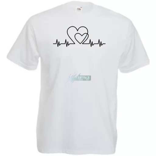 I Love You - EKG -B férfi rövid ujjú póló
