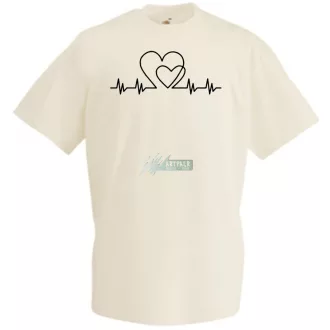 I Love You - EKG -B férfi rövid ujjú póló